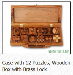 Case with 12 Wooden Puzzles - Limited